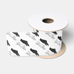 Hand-Silhouette-Duck Satinband