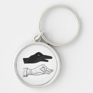 Hand-Silhouette-Duck Schlüsselanhänger