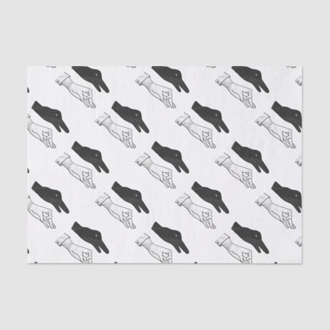 Hand-Silhouette-Duck Seidenpapier (Vorderseite)