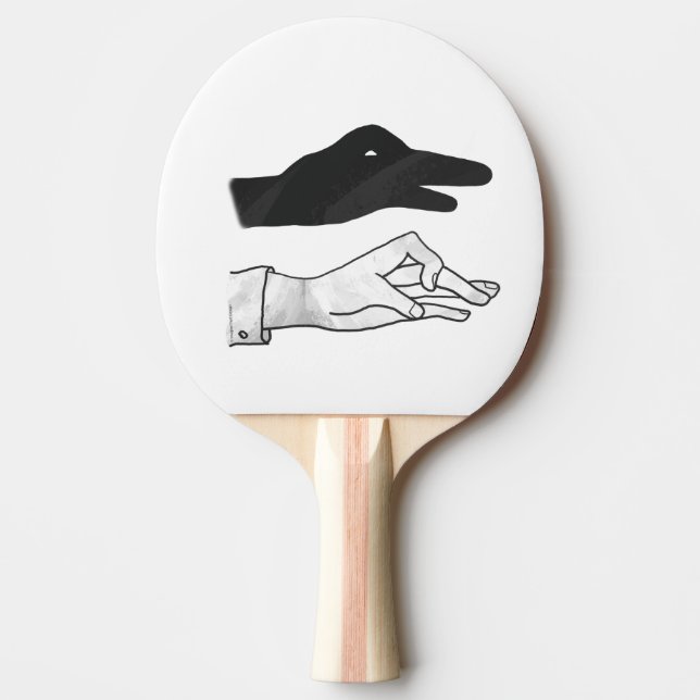 Hand-Silhouette-Duck Tischtennis Schläger (Vorderseite)