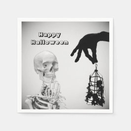Hand Skeleton Halloween Paper Napkin Serviette
