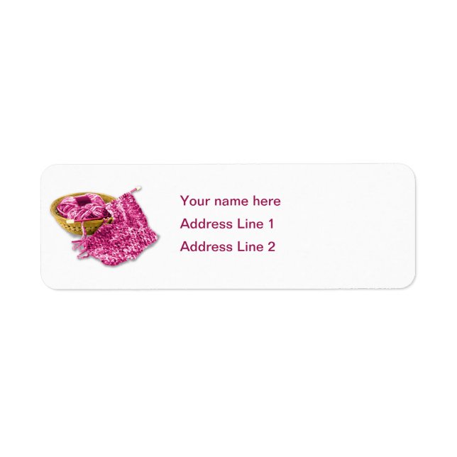 Hand Strick Fuchsia Chenille Garne (Vorne)