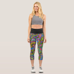 Hand- und digital gemalte Musterkunst 27 Capri Leggings