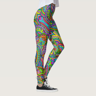 Hand- und digital gemalte Musterkunst 27 Leggings