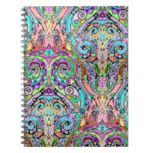 Hand- und digital gemaltes Muster Art 10 Notizblock