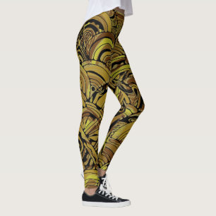 Hand- und digital gemaltes Muster Art 15 Leggings