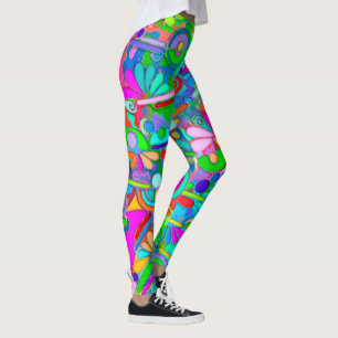 Hand- und digital gemaltes Muster Art 18 Leggings
