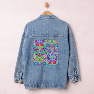 Hand- und digital gemaltes Muster Art 22 Jeansjacke
