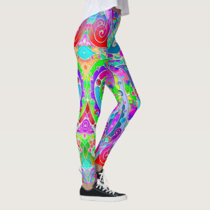 Hand- und digital gemaltes Muster Art 22 Leggings