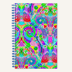 Hand- und digital gemaltes Muster Art 22 Notizbuch