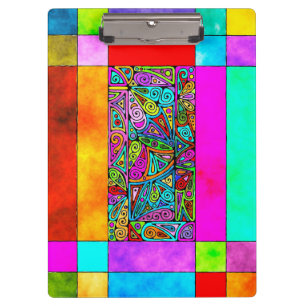 Hand- und digital gemaltes Muster Art 2 Klemmbrett