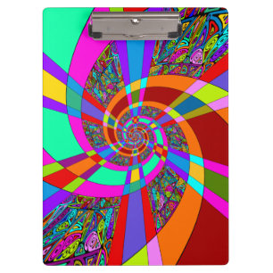 Hand- und digital gemaltes Muster Art 3 Klemmbrett