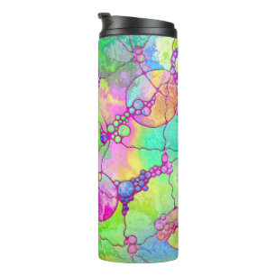 Hand- und digital gemaltes Muster Art 41 Thermosbecher