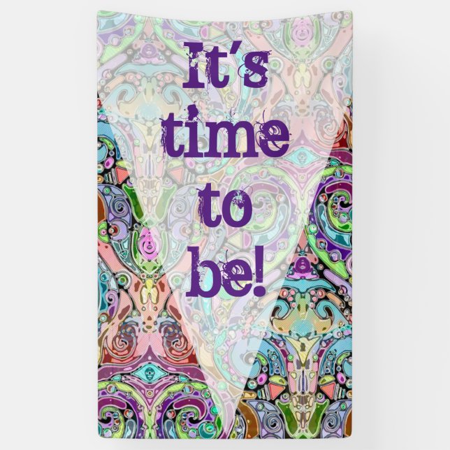 Hand und digital gestrichen Muster Art 10 Banner (Vertikal)
