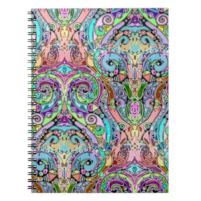 Hand und digital gestrichen Muster Art 10 Notizblock (Vorderseite)