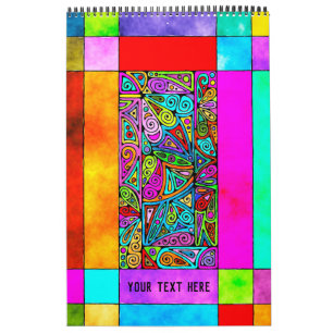 Hand und digital gestrichen Muster Art 2 - DIY Kalender
