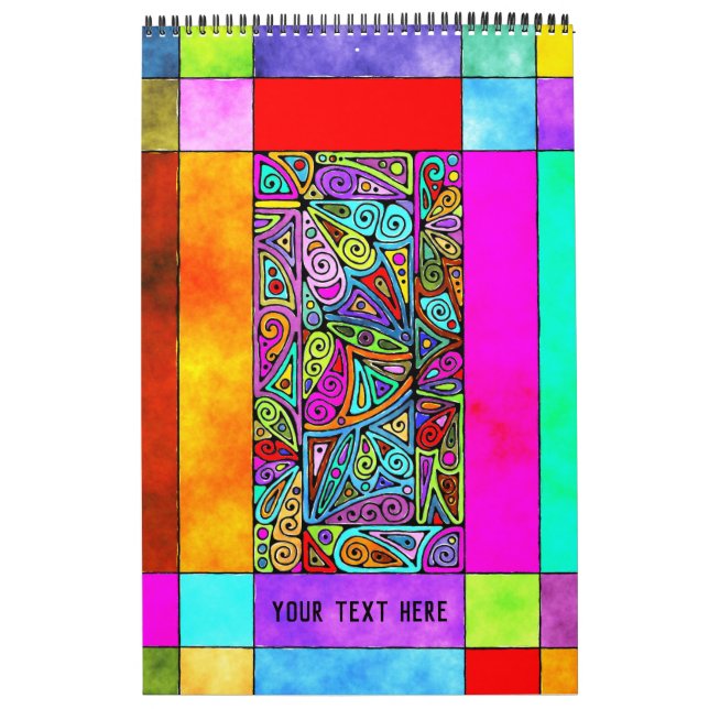 Hand und digital gestrichen Muster Art 2 - DIY Kalender (Titelbild)
