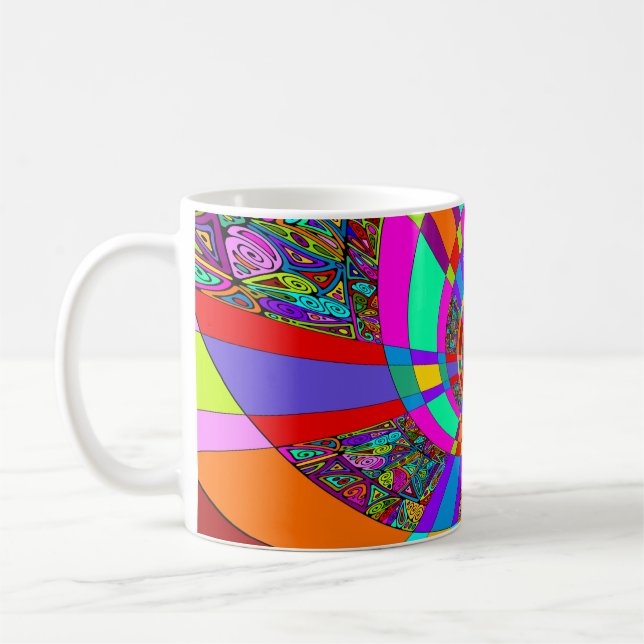 Hand und digital gestrichen Muster Art 3 Kaffeetasse (Links)