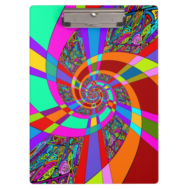 Hand und digital gestrichen Muster Art 3 Klemmbrett (Vorderseite)