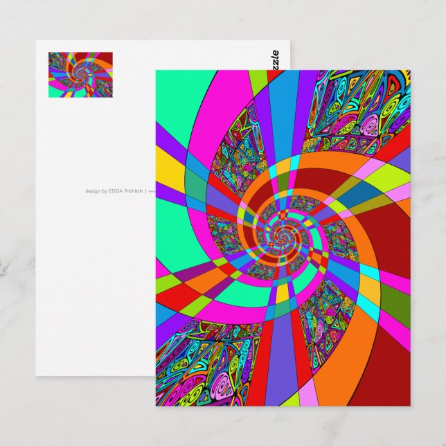 Hand und digital gestrichen Muster Art 3 Postkarte (Vorne/Hinten)