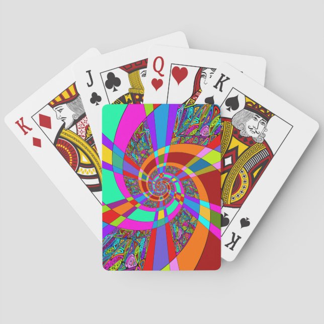 Hand und digital gestrichen Muster Art 3 Spielkarten (Rückseite)
