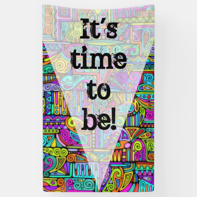 Hand und digital gestrichen Muster Art 5 Banner (Vertikal)