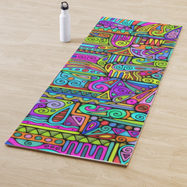 Hand und digital gestrichen Muster Art 5 Yogamatte (Beispiel)
