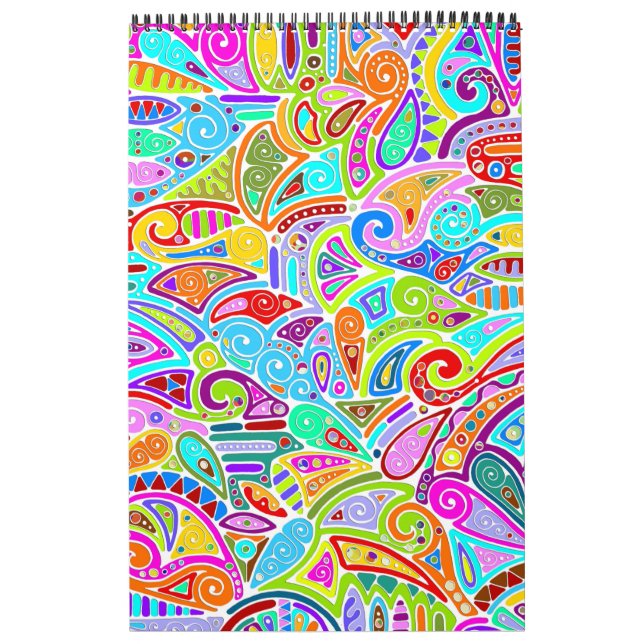 Hand und digital gestrichen Muster Art 7 Kalender (Titelbild)