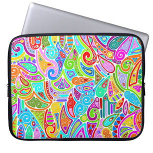 Hand und digital gestrichen Muster Art 7 Laptopschutzhülle