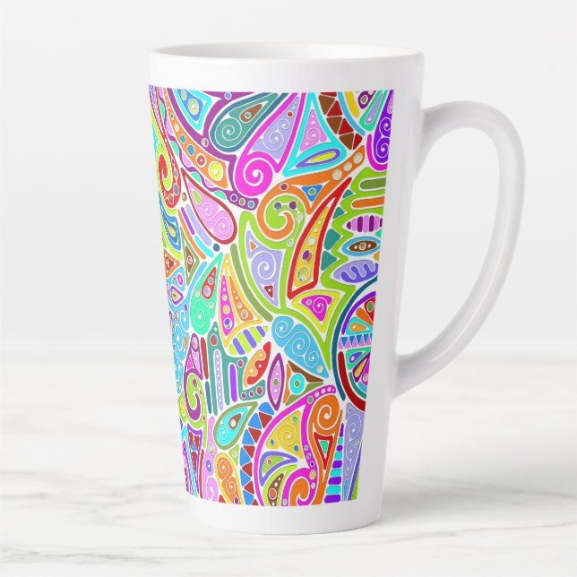 Hand und digital gestrichen Muster Art 7 Milchtasse (Rechts)