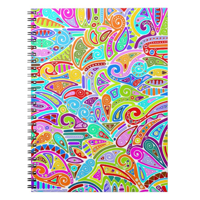 Hand und digital gestrichen Muster Art 7 Notizblock (Vorderseite)