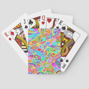 Hand und digital gestrichen Muster Art 7 Spielkarten