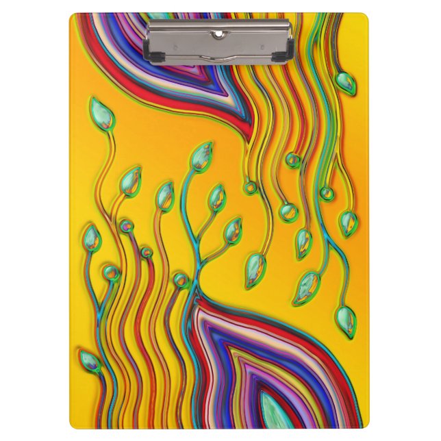 Hand und digital gestrichen Muster Art 9 Klemmbrett (Vorderseite)