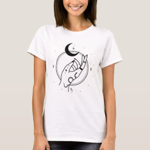 Hand und Mond T-Shirt