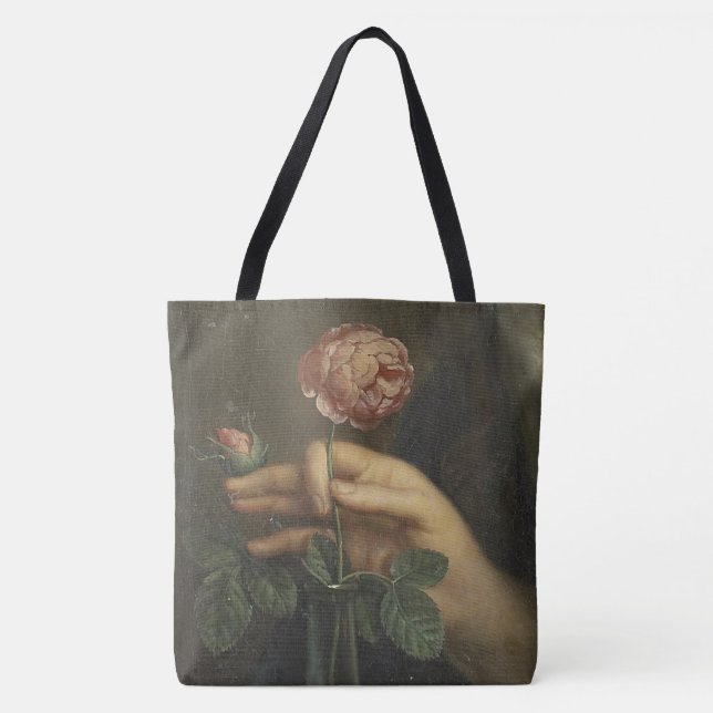 Hand und Rose Tasche (Vorderseite)