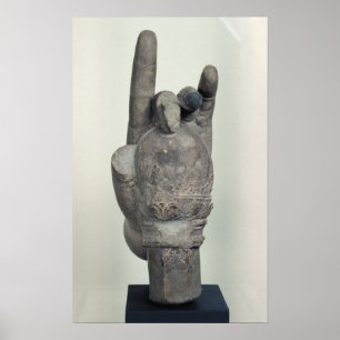Hand von einer kolossalen Statue von Shiva, vom Poster