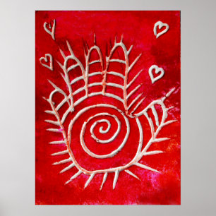 Hand von Fatima - Hände mit Liebe heilen Poster