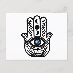 Hand von Hamsa Fatima Evil Eye Postkarte
