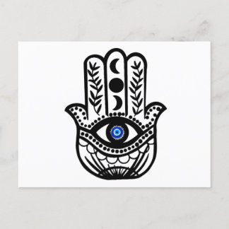 Hand von Hamsa Fatima Evil Eye Postkarte