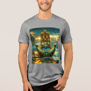 HAND VON HAMSA – HAND VON FATIMA – ZEN-BUDDHISMUS Tri-Blend SHIRT