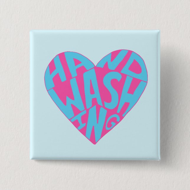 Hand waschen button (Vorderseite)