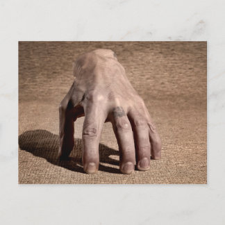 Hand which walks by itself. postkarte