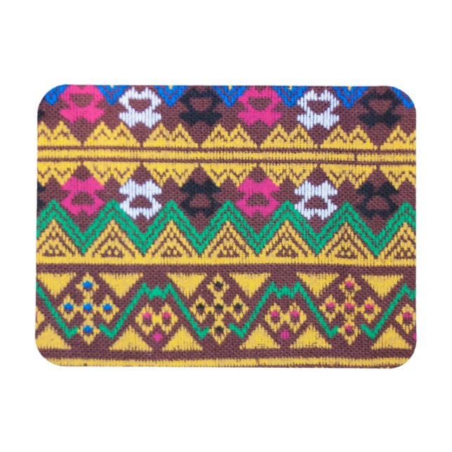 Hand Woven Thai Seidenmuster Magnet (Horizontal)