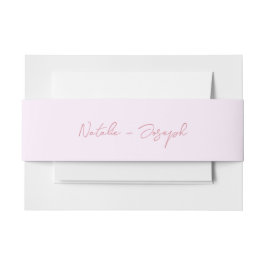  Hand Written Pink Retro Calligraphy Boho Wedding Einladungsbanderole