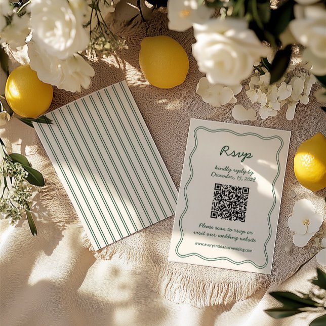 Hand Zeichn RSVP-Karte für das Retro-Green-Handwri RSVP Karte (Hand Draw Retro Green Handwritting RSVP Card)