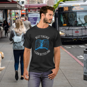 Hand zeichnen Bester Lehrer Vater Black T-Shirt