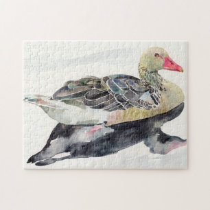 Hand zeichnen Watercolor-Vogel, Ente