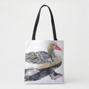 Hand zeichnen Watercolor-Vogel, Ente Tasche