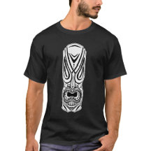 Hand zeichnend große afrikanische Maske Schwarz & 