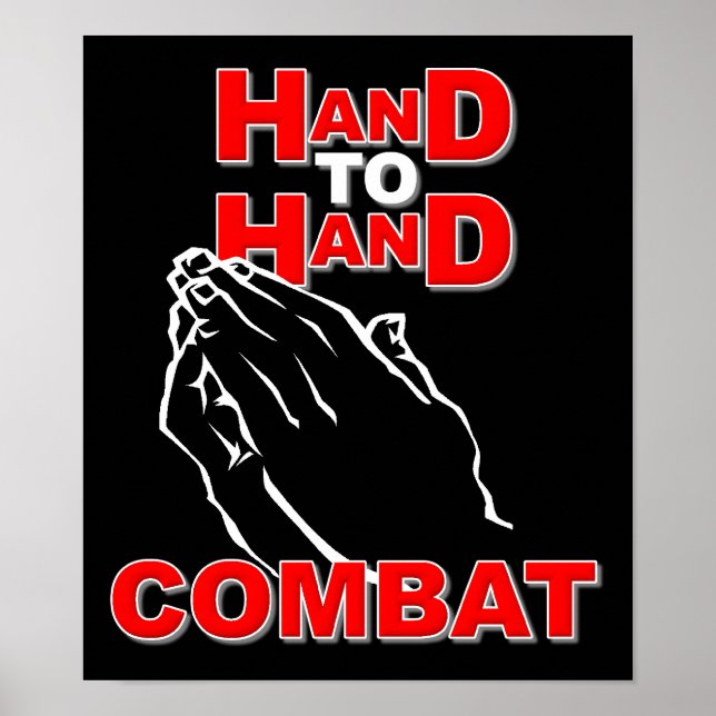Hand zu Hand Gebet unterzeichnen Plakat Christlich (Vorne)